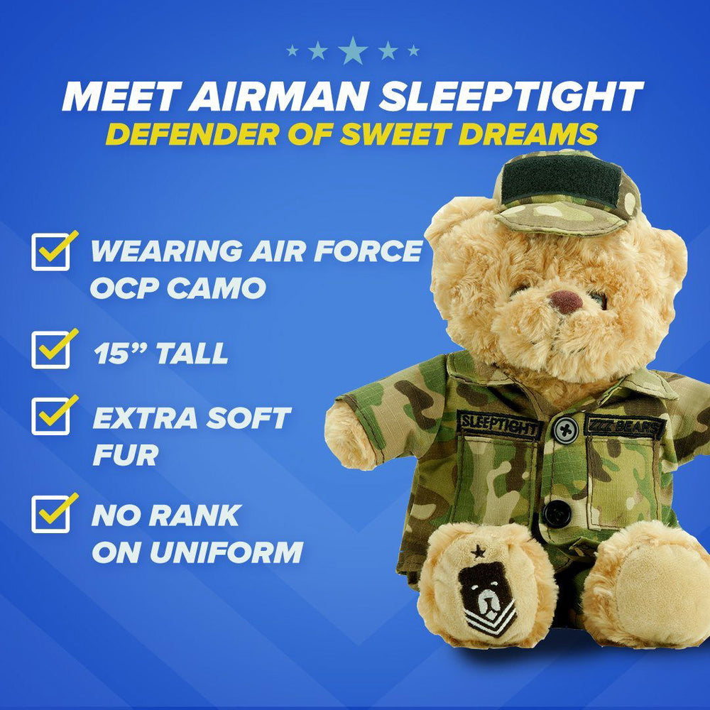 Airman Sleeptight - Air Force Teddy Bear - ZZZ BEARS - 