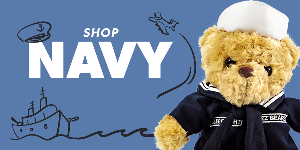 Navy teddy bears