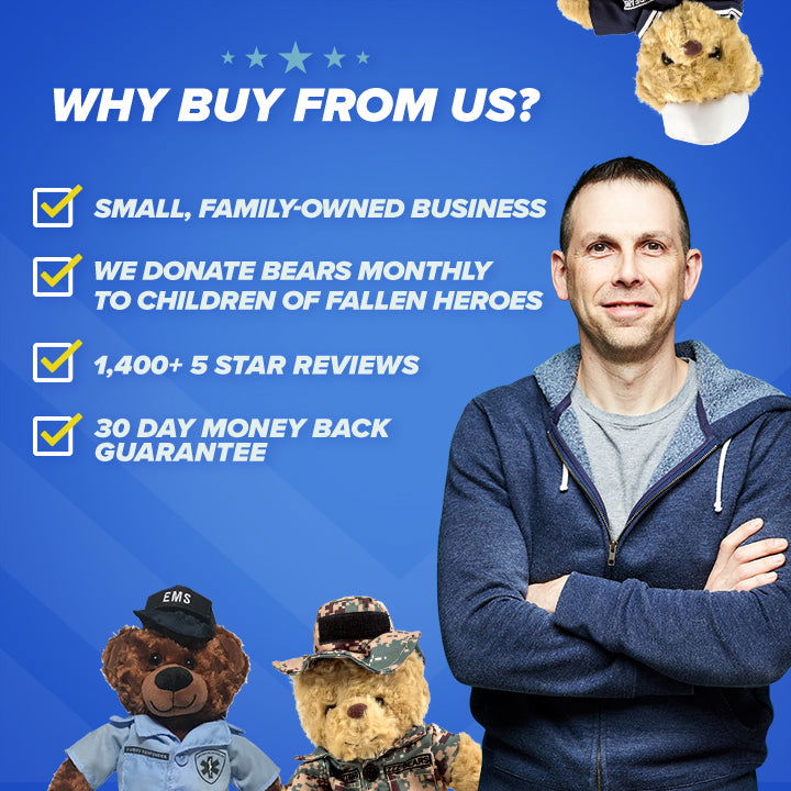 Sgt. Sleeptight -  Army Teddy Bear with Storybook & Sleep System - ZZZ BEARS - 